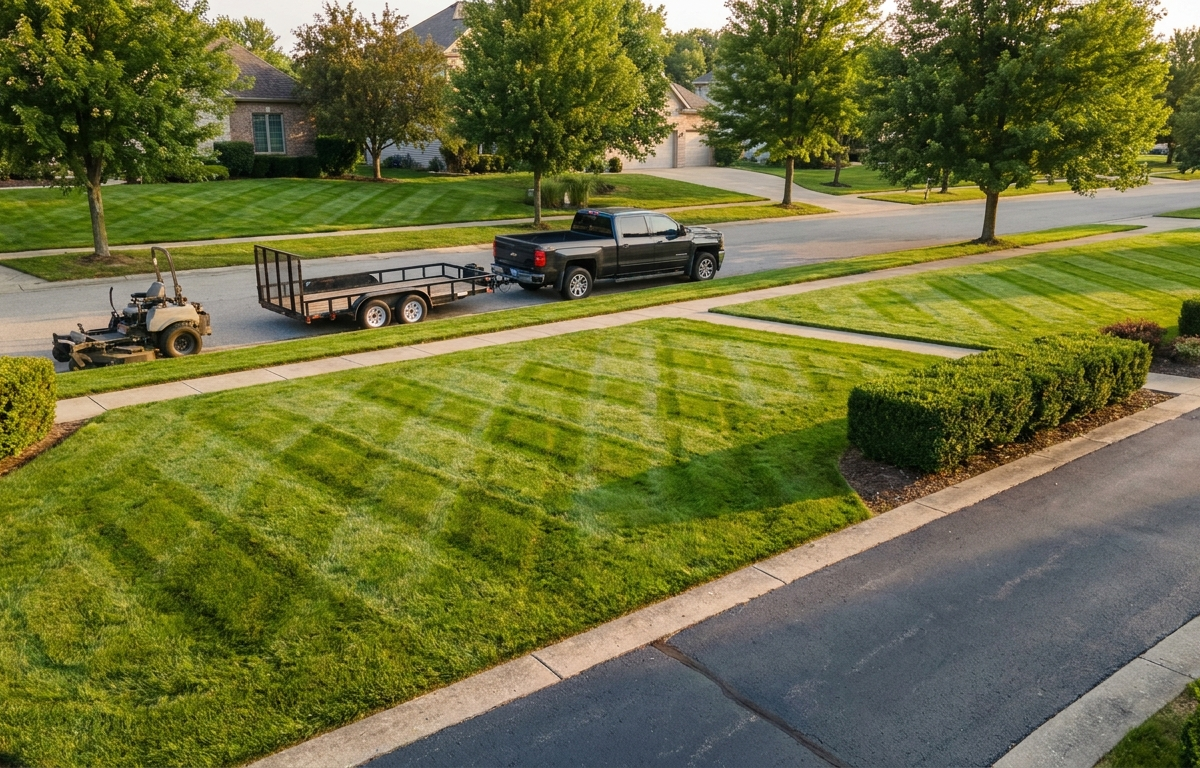 Three Lawns on One Street Beat Three Across Town